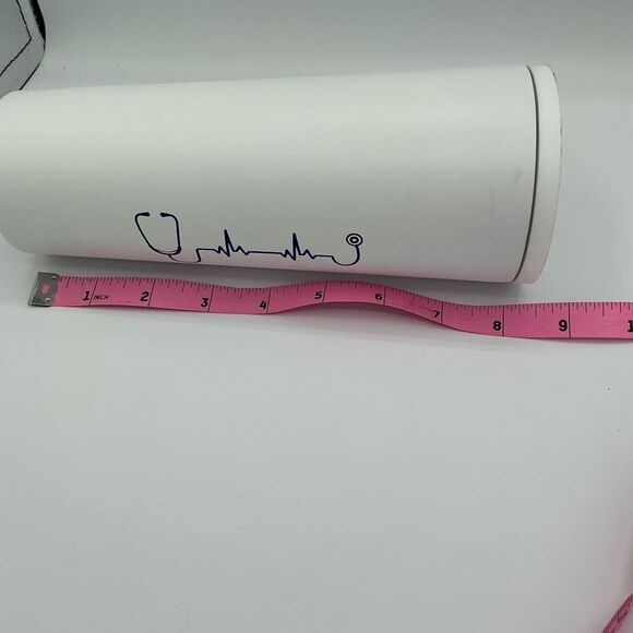 White Tumbler with Stethoscope Design New - Picture 5 of 5